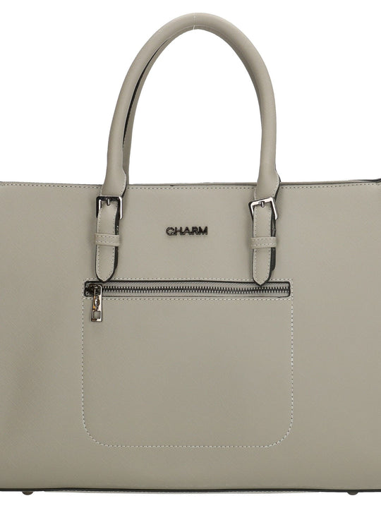 Charm London Birmingham Ladies Hand/Shopper Bag - Light Grey 17143