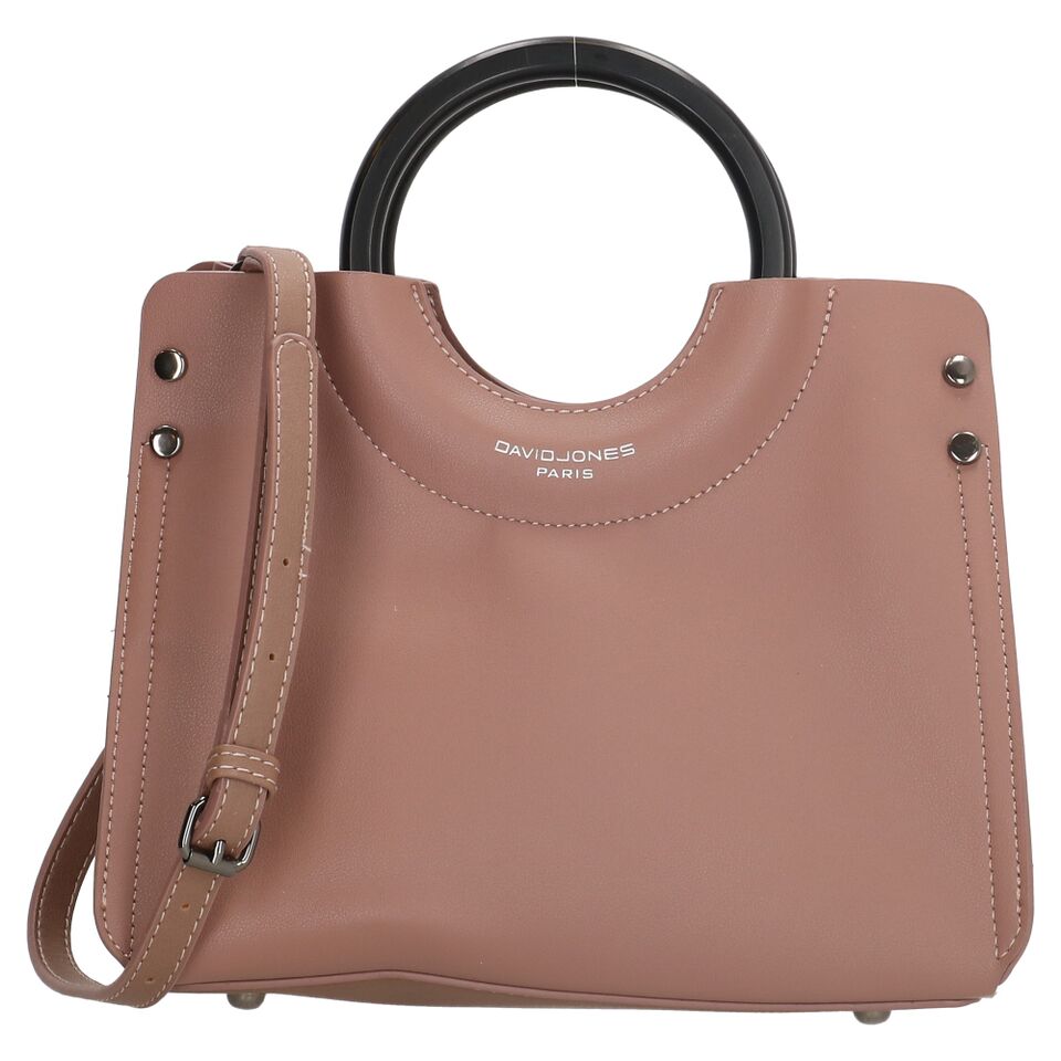 David Jones Paris Ladies Hand Bag - Pink & Brown 3749