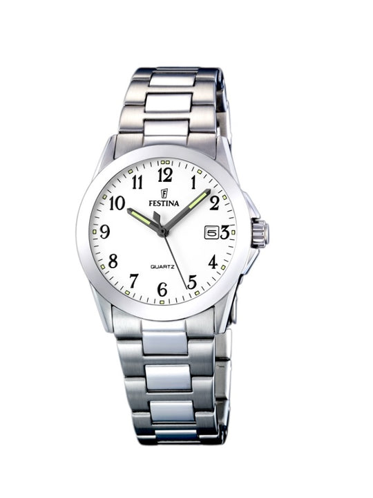 Festina Acero Classico Analogue Ladies Wrist Watch - Silver F16377-1