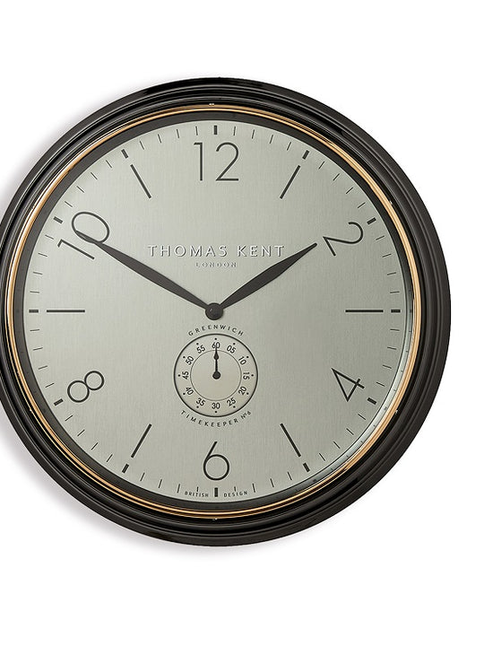 Thomas Kent 50cm Timekeeper White-Gold Round Wall Clock