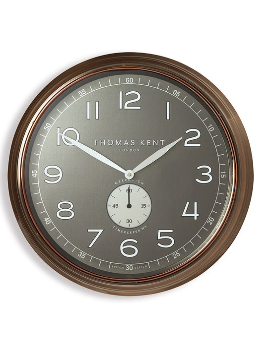 Thomas Kent 50cm Timekeeper Black-Gold Round Wall Clock