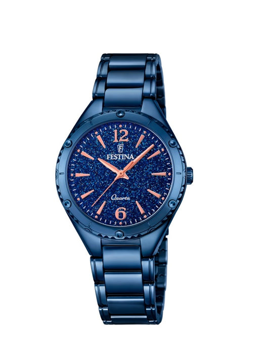 Festina Made Moiselle Analogue Ladies Wrist Watch - Blue F16923-4