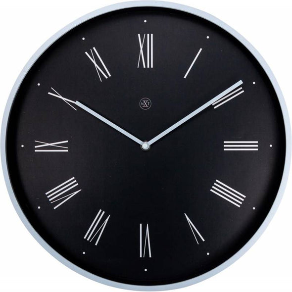 NeXtime 40cm Felix Plastic Round Wall Clock - Black 7329ZW