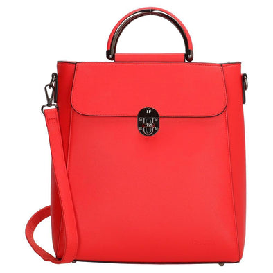 Charm London Canary Wharf Ladies PU Fashion Backpack - Red