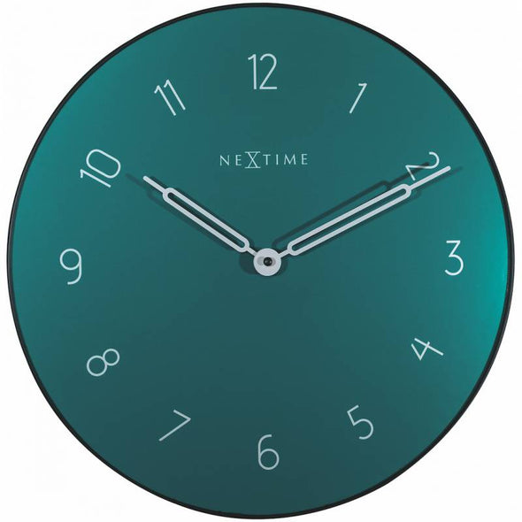 NeXtime 40cm Carousel Glass & Metal Round Wall Clock - Green