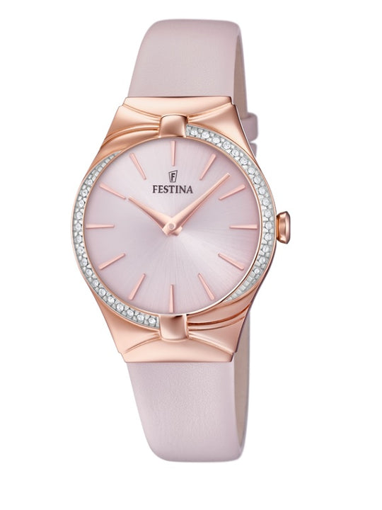 Festina Petite Analogue Ladies Wrist Watch - Pink -Gold F20390-1