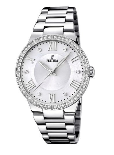 Festina Boyfriend Collection Analogue Ladies Wrist Watch - Silver F16719-1