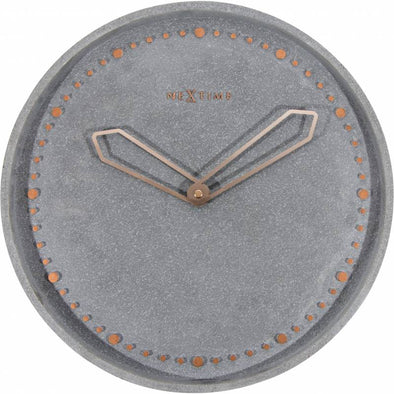 NeXtime 35cm Cross Polyresin Round Wall Clock - Grey
