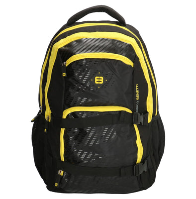 Enrico Benetti Natal Polyester 35 litres Backpack - Black & Yellow