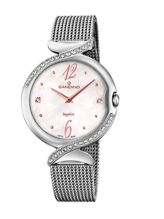 Candino Sapphire Swiss Made Ladies Stainless Steel Watch - Lady Elegance
