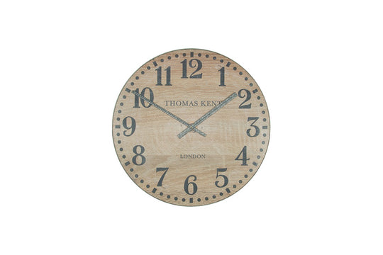 Thomas Kent 17.5cm Wharf Wood Effect Open Face Round Wall Clock