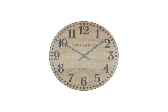 Thomas Kent 17.5cm Wharf Wood Effect Open Face Round Wall Clock